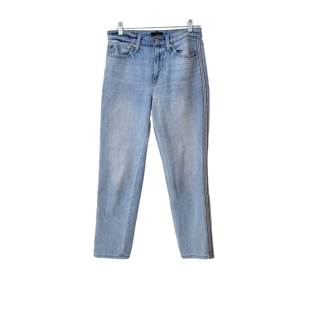 Talbots Modern Ankle Jeans with Striped Ribbon Trim